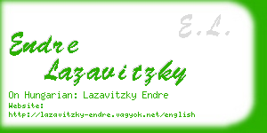endre lazavitzky business card